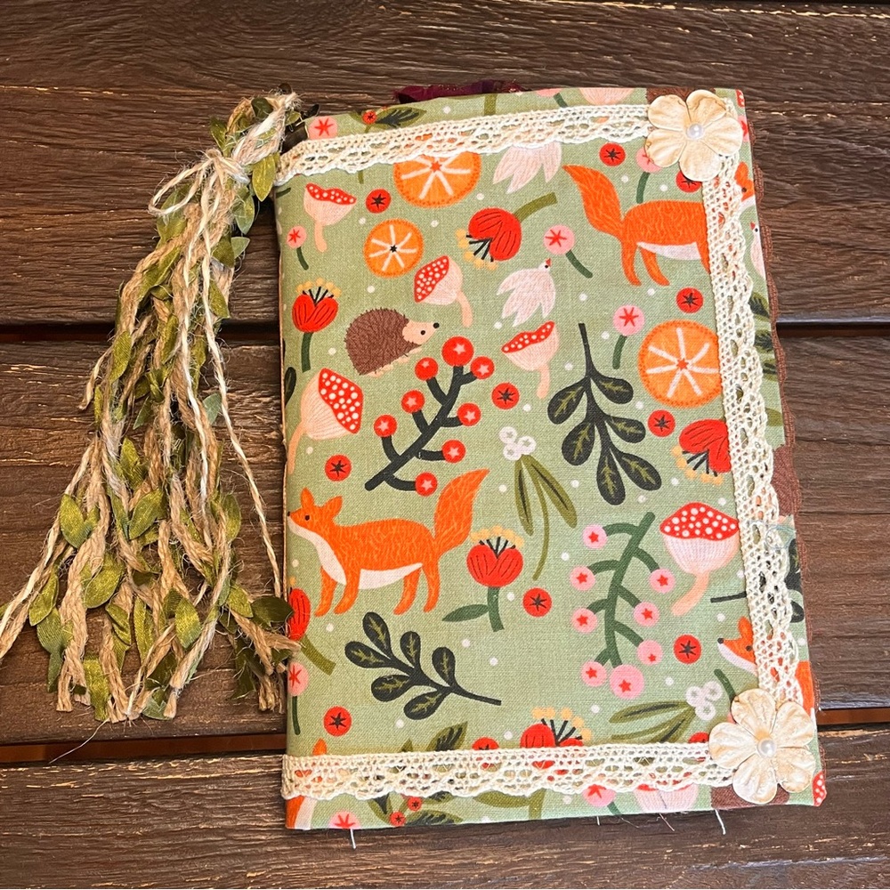 Junk Journal Woodland Nature Boho Scrappy Softcover 2 Signatures Fully Decorated